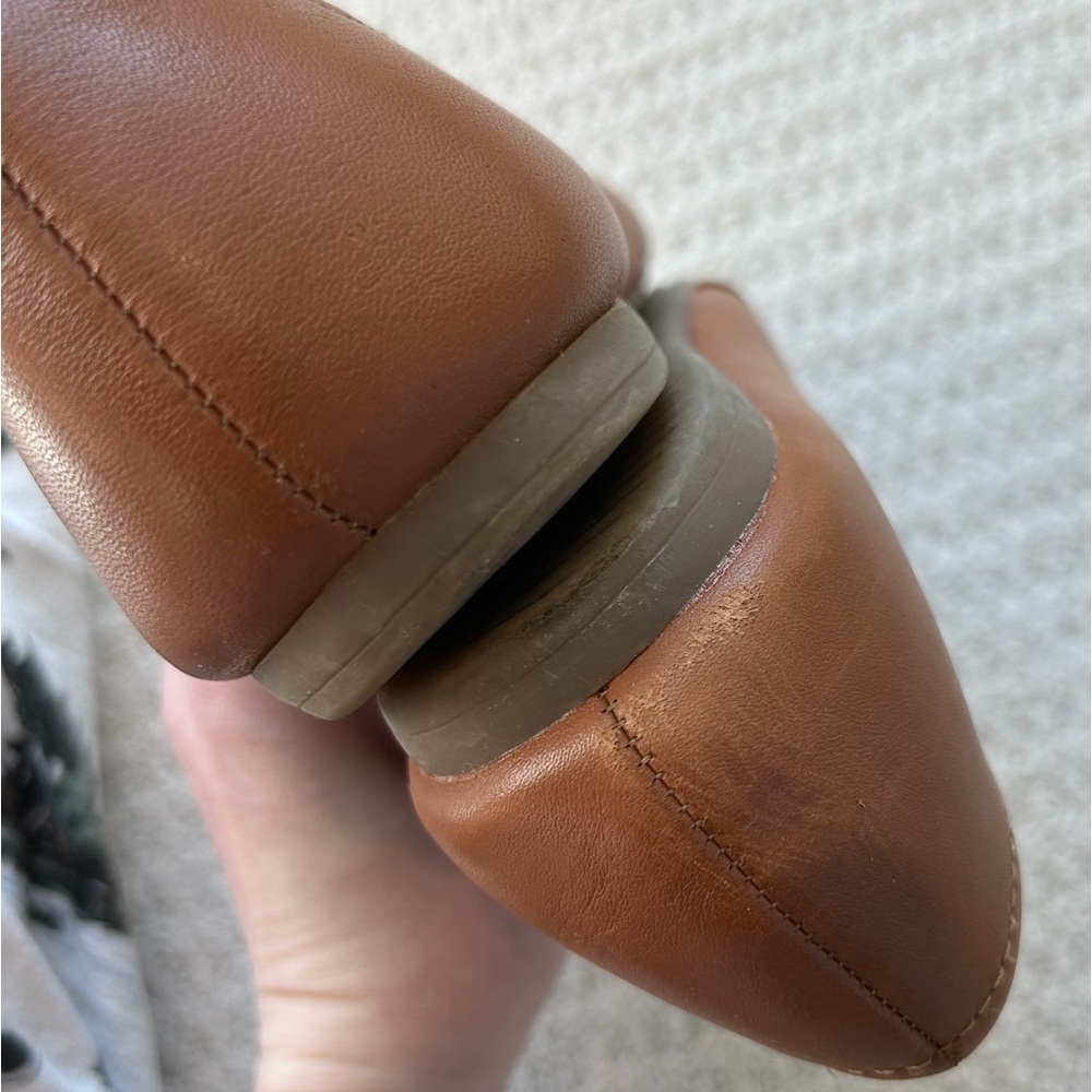 Earth Origins Tan Knotted Leather Ballet Flats - Picture 7 of 12
